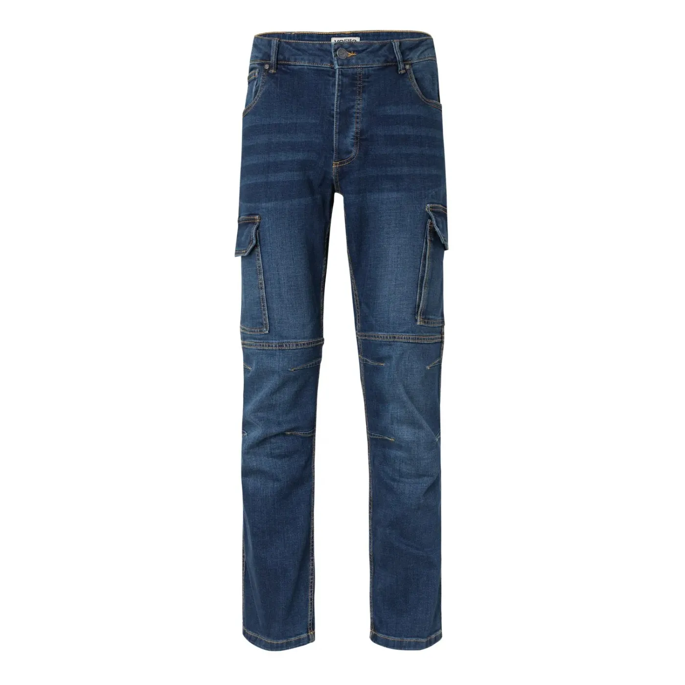 Pantaloni stretch, din denim, cu buzunare multiple / Velilla / Pantaloni, salopete, colanți