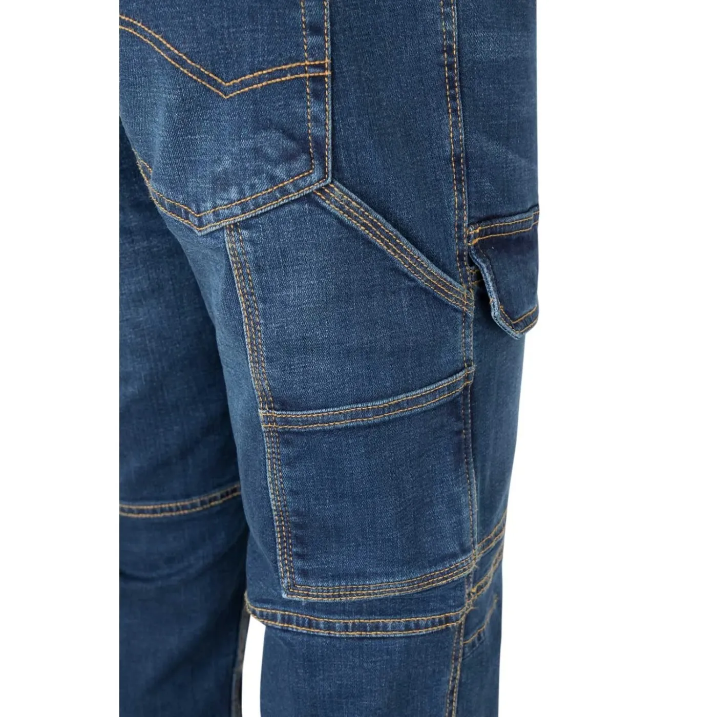 Pantaloni stretch, din denim, cu buzunare multiple / Velilla / Pantaloni, salopete, colanți