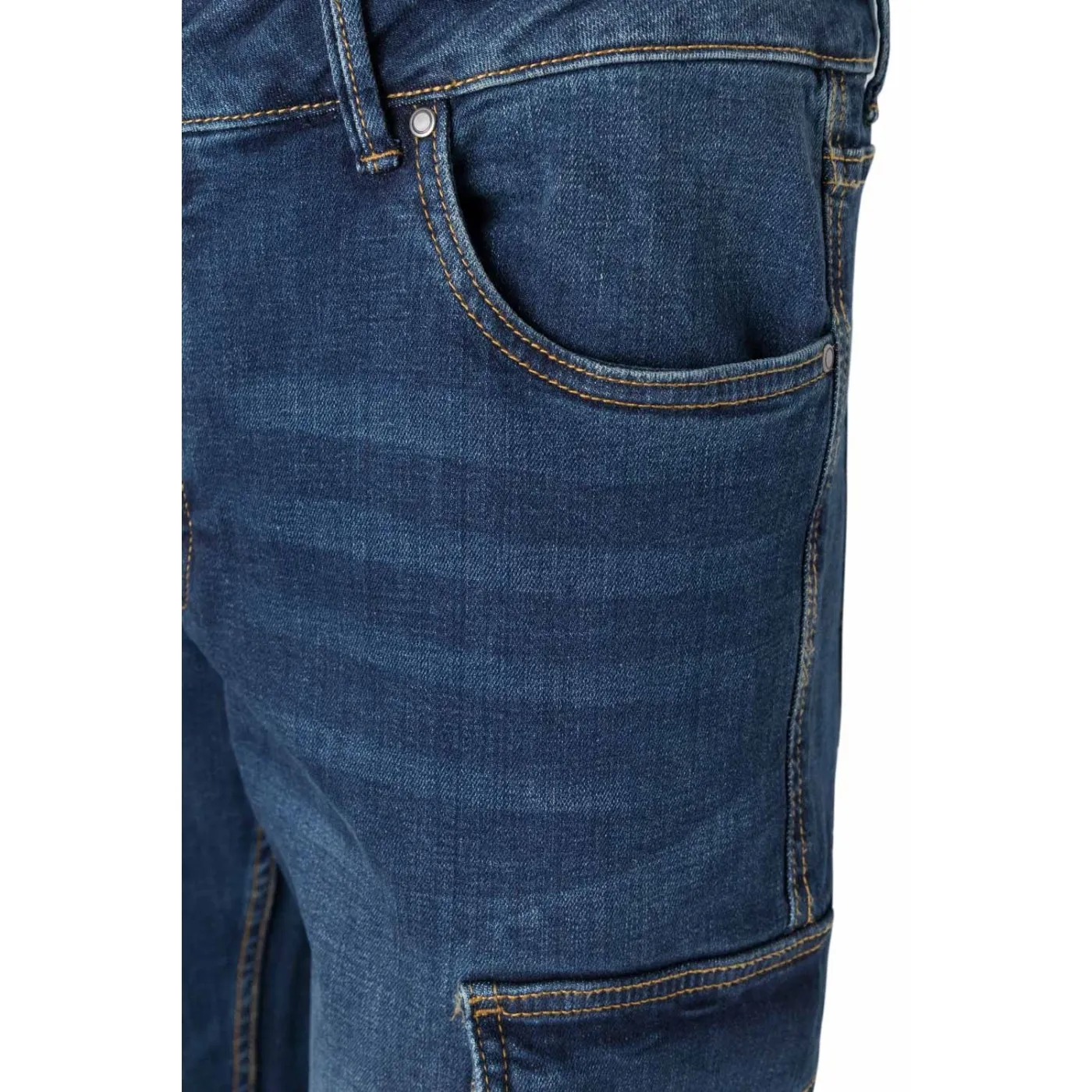 Pantaloni stretch, din denim, cu buzunare multiple / Velilla / Pantaloni, salopete, colanți