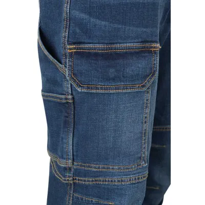 Pantaloni stretch, din denim, cu buzunare multiple / Velilla / Pantaloni, salopete, colanți