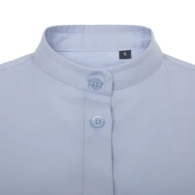 Cămașă stretch, cu mânecă scurtă, guler tip bandă, pentru femei / Velilla / Îmbrăcăminte bucătari, ospătari, HoReCa