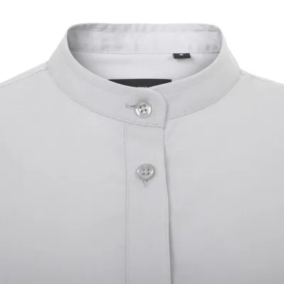 Cămașă stretch, cu mânecă scurtă, guler tip bandă, pentru femei / Velilla / Îmbrăcăminte bucătari, ospătari, HoReCa