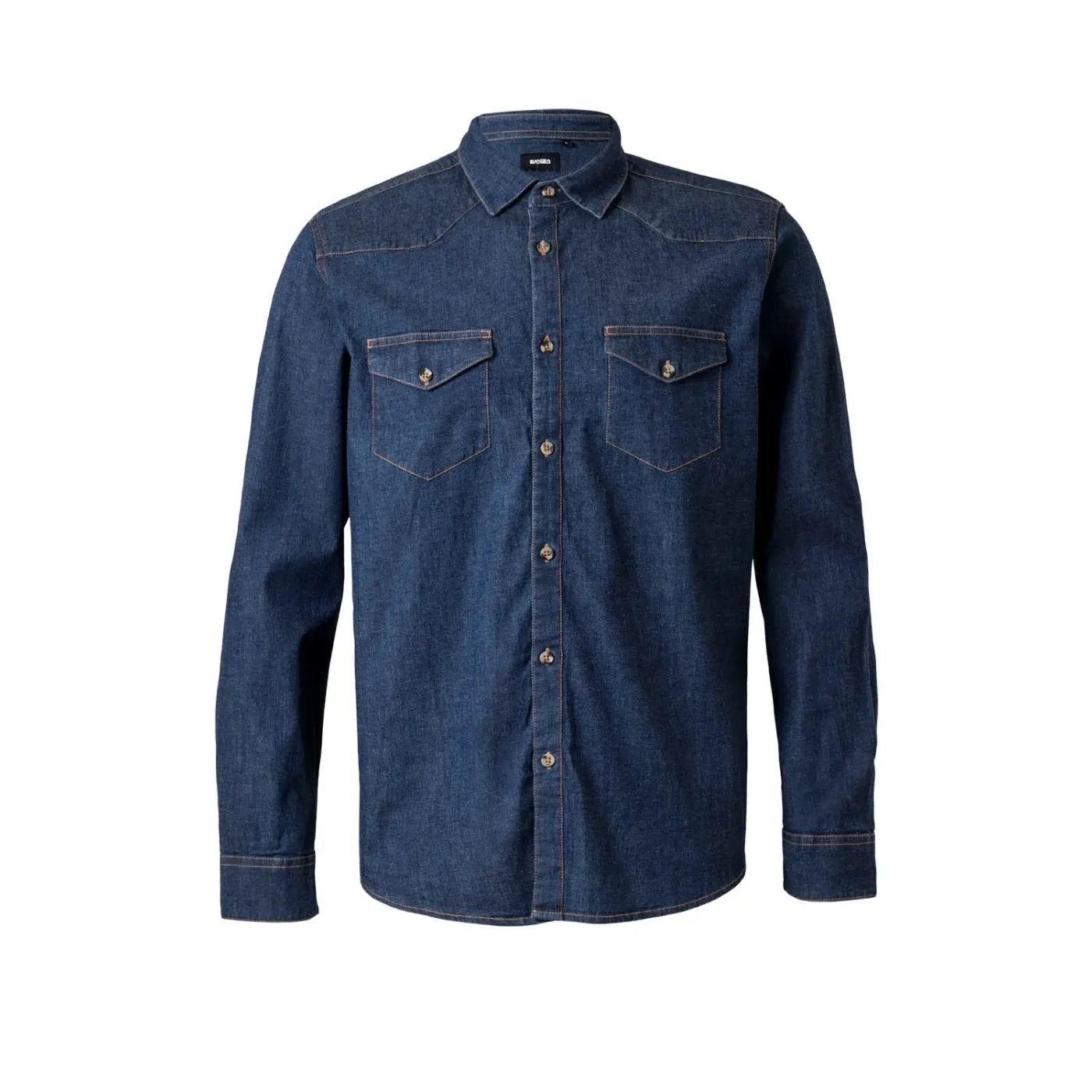 Cămașă stretch, cu mânecă lungă, din denim, pentru bărbați / Velilla / Îmbrăcăminte bucătari, ospătari, HoReCa