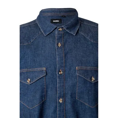 Cămașă stretch, cu mânecă lungă, din denim, pentru bărbați / Velilla / Îmbrăcăminte bucătari, ospătari, HoReCa
