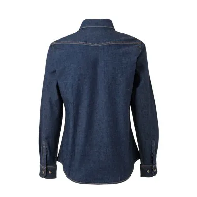 Cămașă stretch, cu mânecă lungă, din denim, pentru femei / Velilla / Îmbrăcăminte bucătari, ospătari, HoReCa