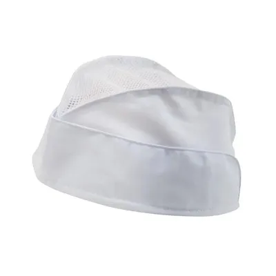 Bonetă bucătar Garrison, cu plasă / Velilla / Îmbrăcăminte bucătari, ospătari, HoReCa