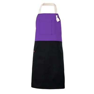 Șorț bicolor cu pieptar, diverse culori / Velilla / Îmbrăcăminte bucătari, ospătari, HoReCa