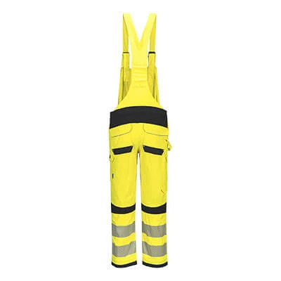 FR420 - Pantaloni ignifugi cu pieptar HiVis PW3 Modaflame Multi-Norm / Portwest / Pantaloni, salopete, colanți