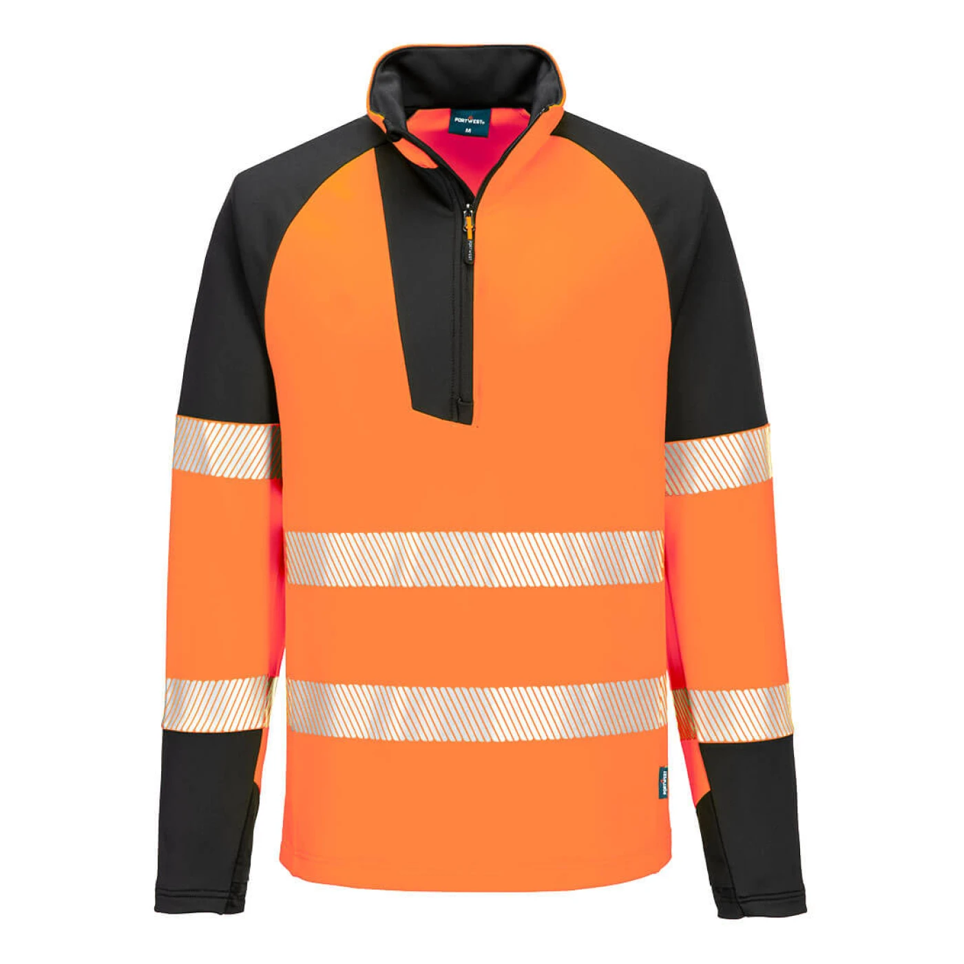 T172 - Hanorac HiVis PW3 cu fermoar 1/4 / Portwest / Hanorace, bluze softshell, polar și fleece