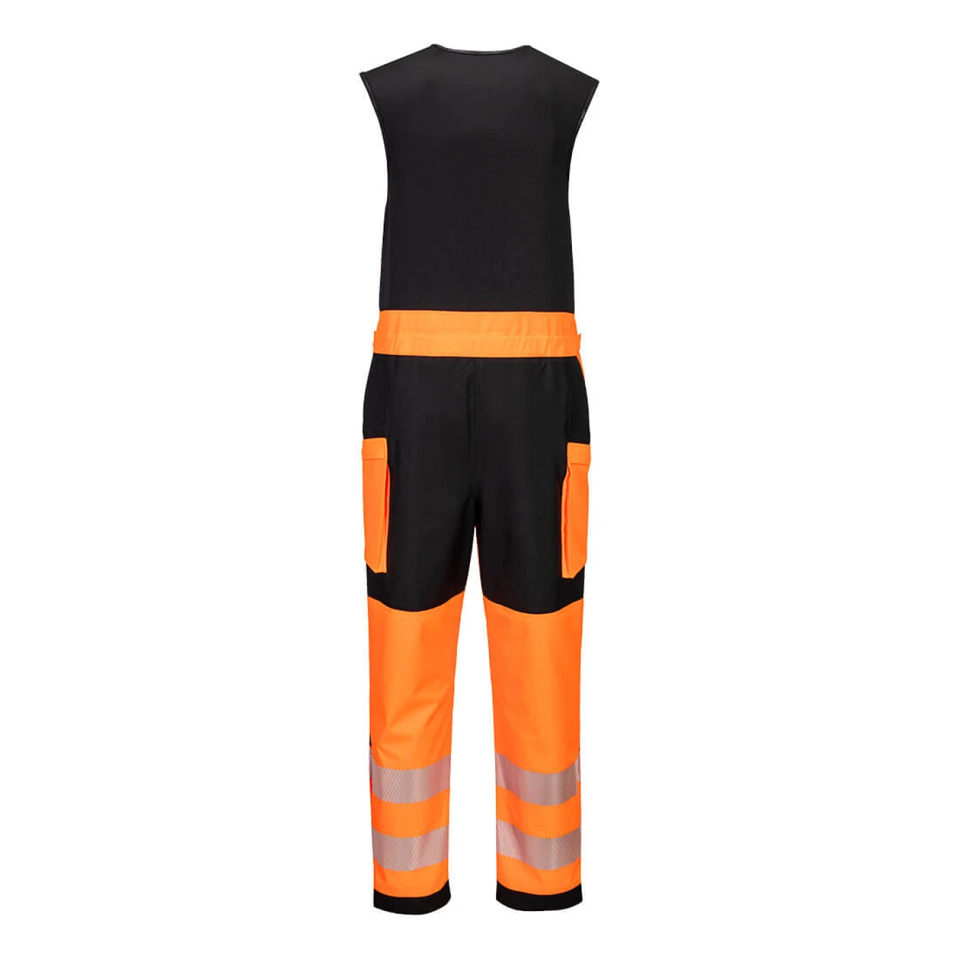 T150 - Salopetă de ploaie cu pieptar HiVis PW3 (3 straturi) / Portwest / Pantaloni, salopete, colanți