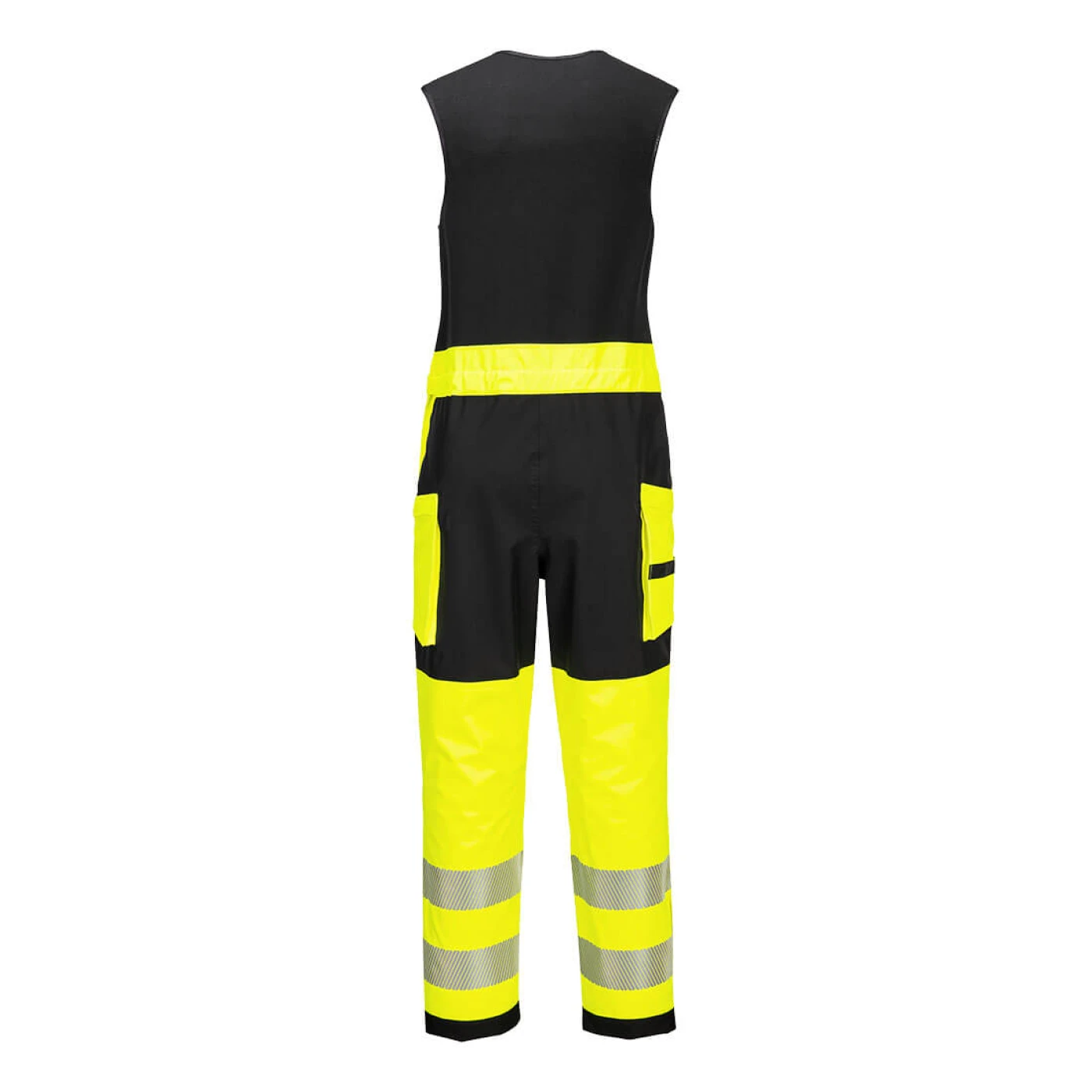 T150 - Salopetă de ploaie cu pieptar HiVis PW3 (3 straturi) / Portwest / Pantaloni, salopete, colanți