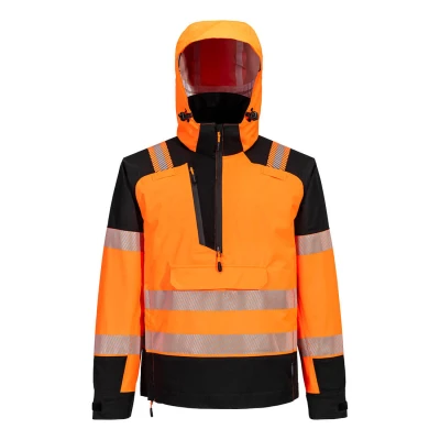 T161 - Jachetă de ploaie cu glugă HiVis PW3 (3 straturi) / Portwest / Jachete și geci