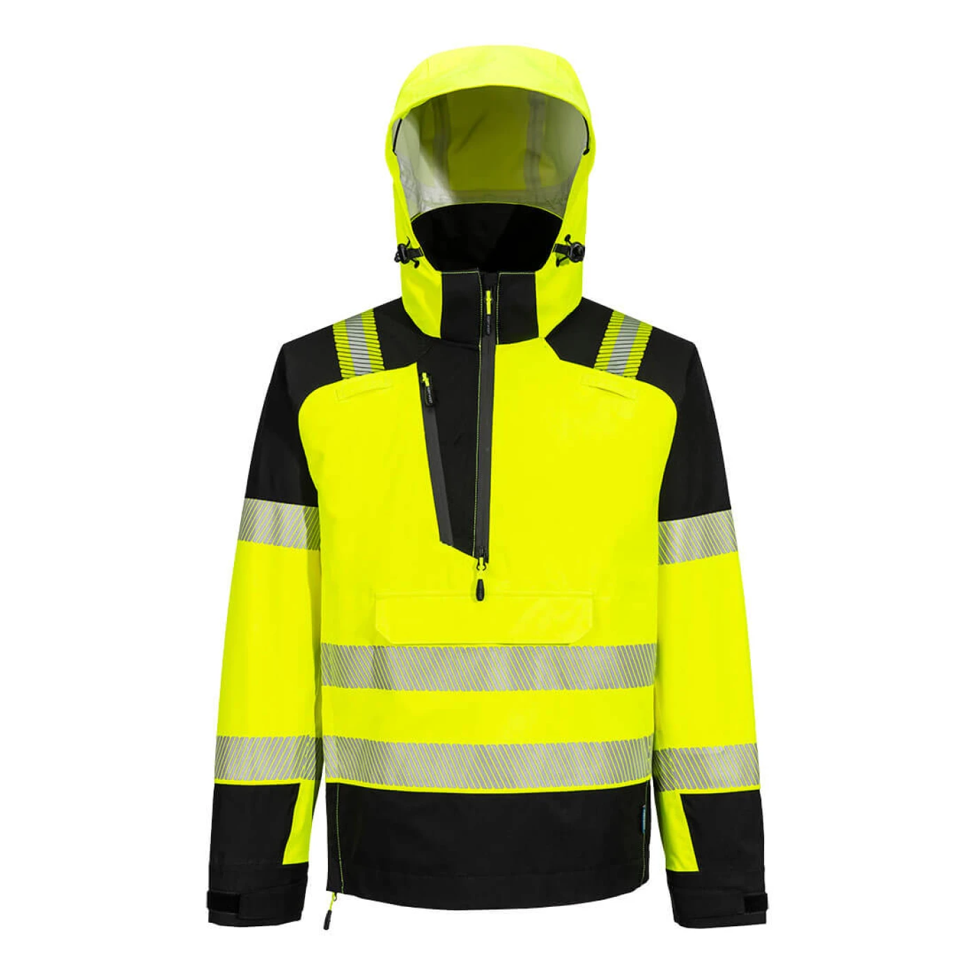 T161 - Jachetă de ploaie cu glugă HiVis PW3 (3 straturi) / Portwest / Jachete și geci