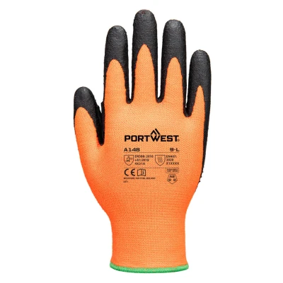 A148 - Mănuși de protecție Grip 13 din nitril cu puncte de aderență / Portwest / Mănuși de protecție din material textil impregnate