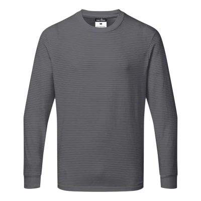 AS22 - Tricou antistatic ESD cu mânecă lungă / Portwest / Îmbrăcăminte ESD și antistatică