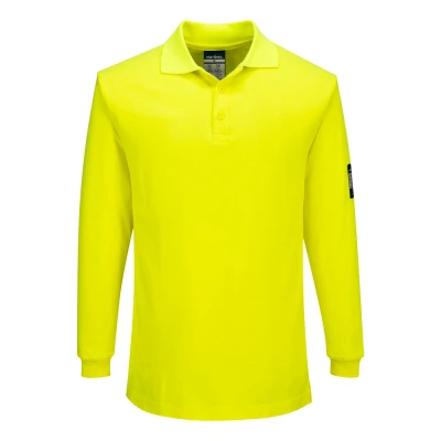 FR805 - Tricou polo ignifug cu mânecă lungă, din tricot Modaflame antistatic / Portwest / Îmbrăcăminte antistatică și ignifugă