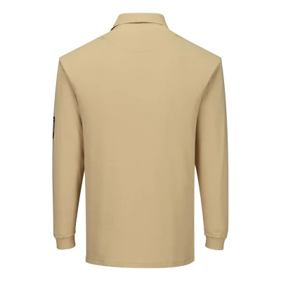 FR10 - Tricou Polo cu mâneci lungi, ignifug și antistatic / Portwest / Îmbrăcăminte antistatică și ignifugă