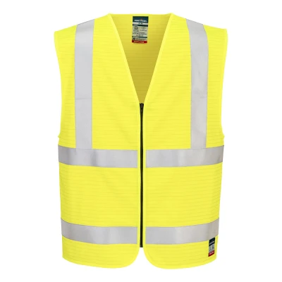 FR615 - Vestă ignifugă și antistatică Bizflame HiVis FR / Portwest / Îmbrăcăminte antistatică și ignifugă
