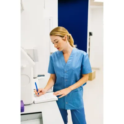 Cămașă scrub cu mânecă scurtă, cu fermoar / Velilla / Îmbrăcăminte medicală