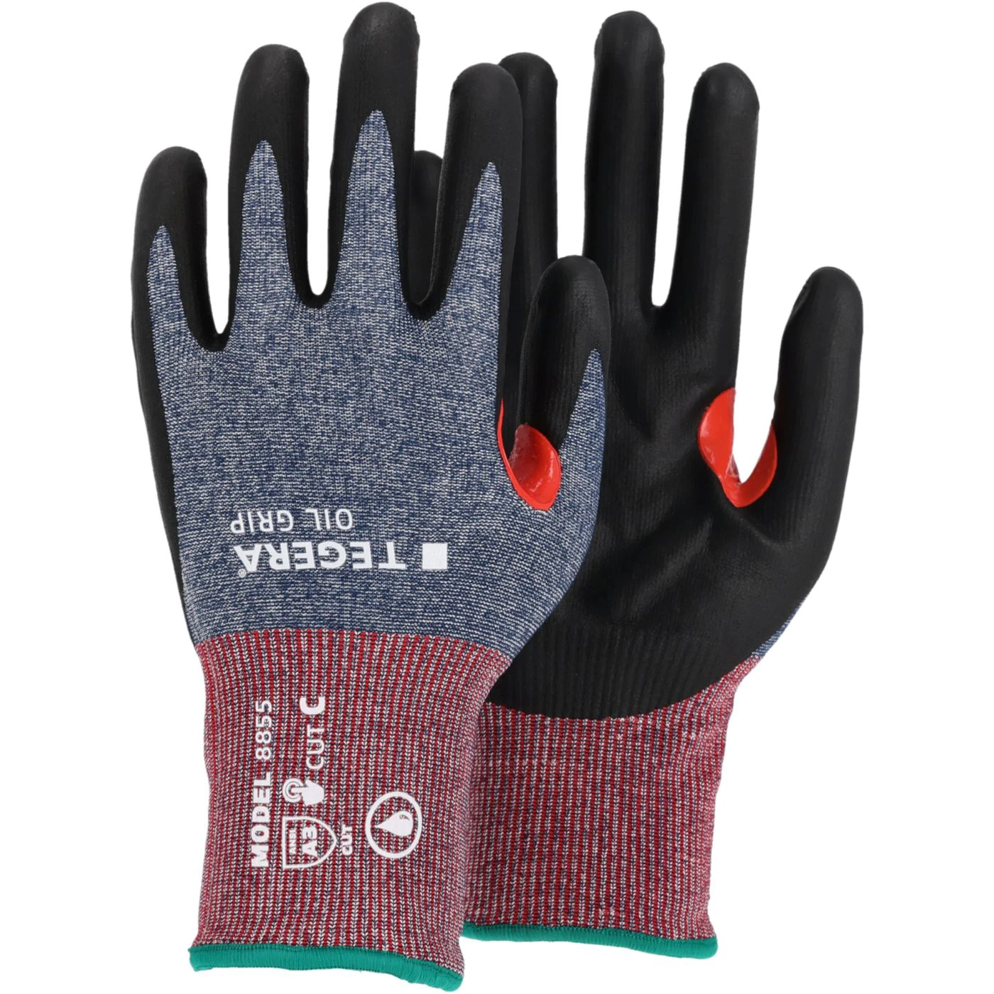 Mănuși rezistente la tăiere TEGERA OIL GRIP 8855R / Tegera / Mănuși de protecție antităiere, antiînțepare
