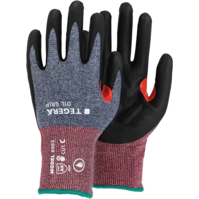 Mănuși rezistente la tăiere TEGERA OIL GRIP 8855R / Tegera / Mănuși de protecție antităiere, antiînțepare