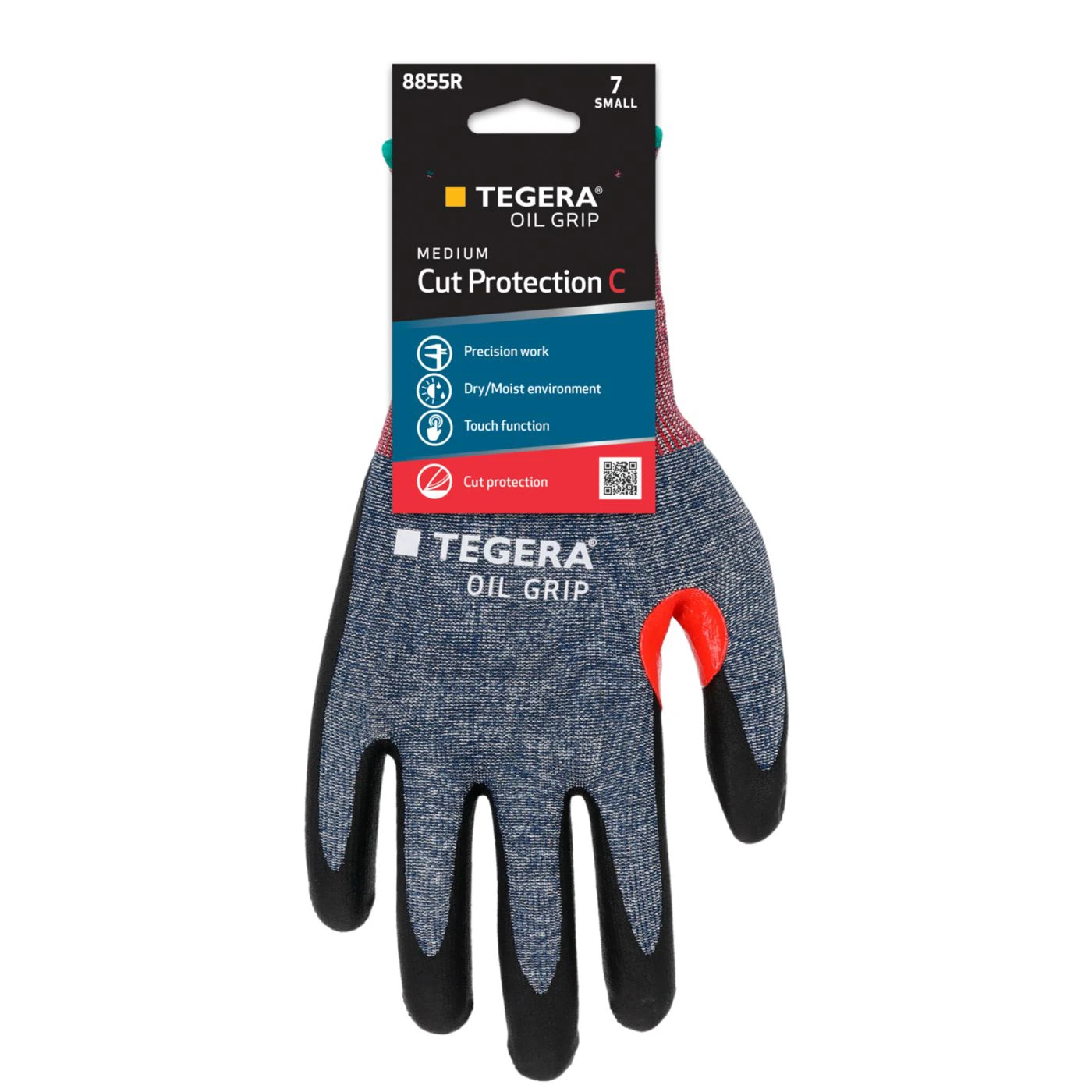 Mănuși rezistente la tăiere TEGERA OIL GRIP 8855R / Tegera / Mănuși de protecție antităiere, antiînțepare