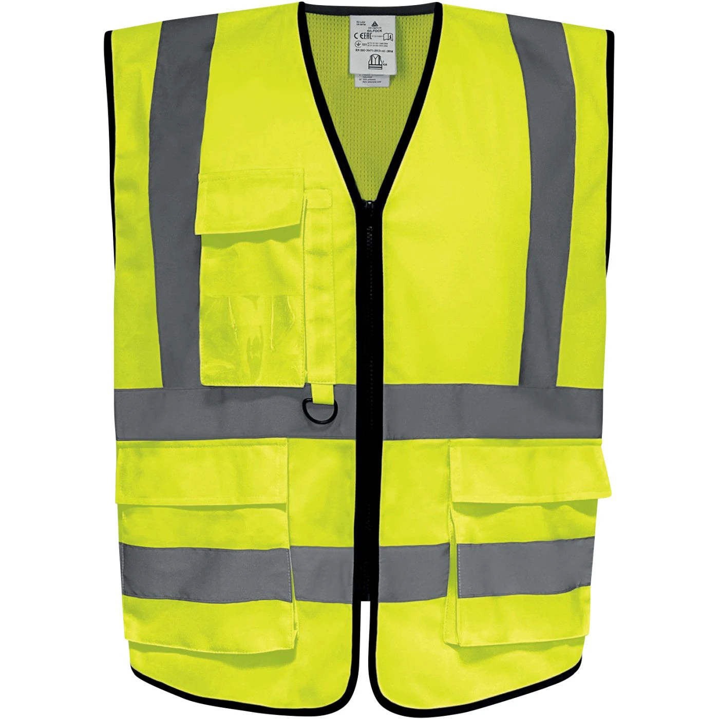 Vestă multifuncțională cu fermoar GILPOCK / Delta Plus / Veste de lucru și de semnalizare