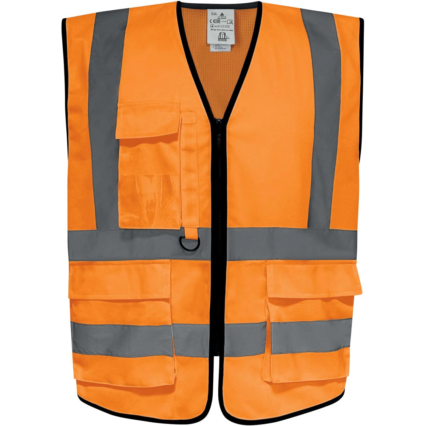 Vestă multifuncțională cu fermoar GILPOCKOR / Delta Plus / Veste de lucru și de semnalizare