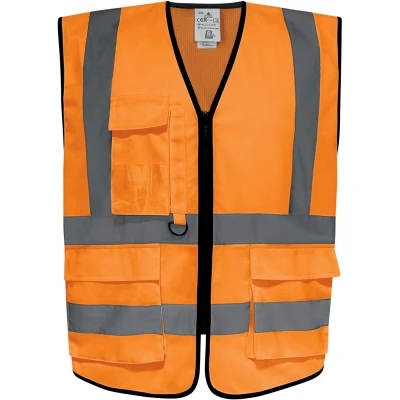 Vestă multifuncțională cu fermoar GILPOCKOR / Delta Plus / Veste de lucru și de semnalizare