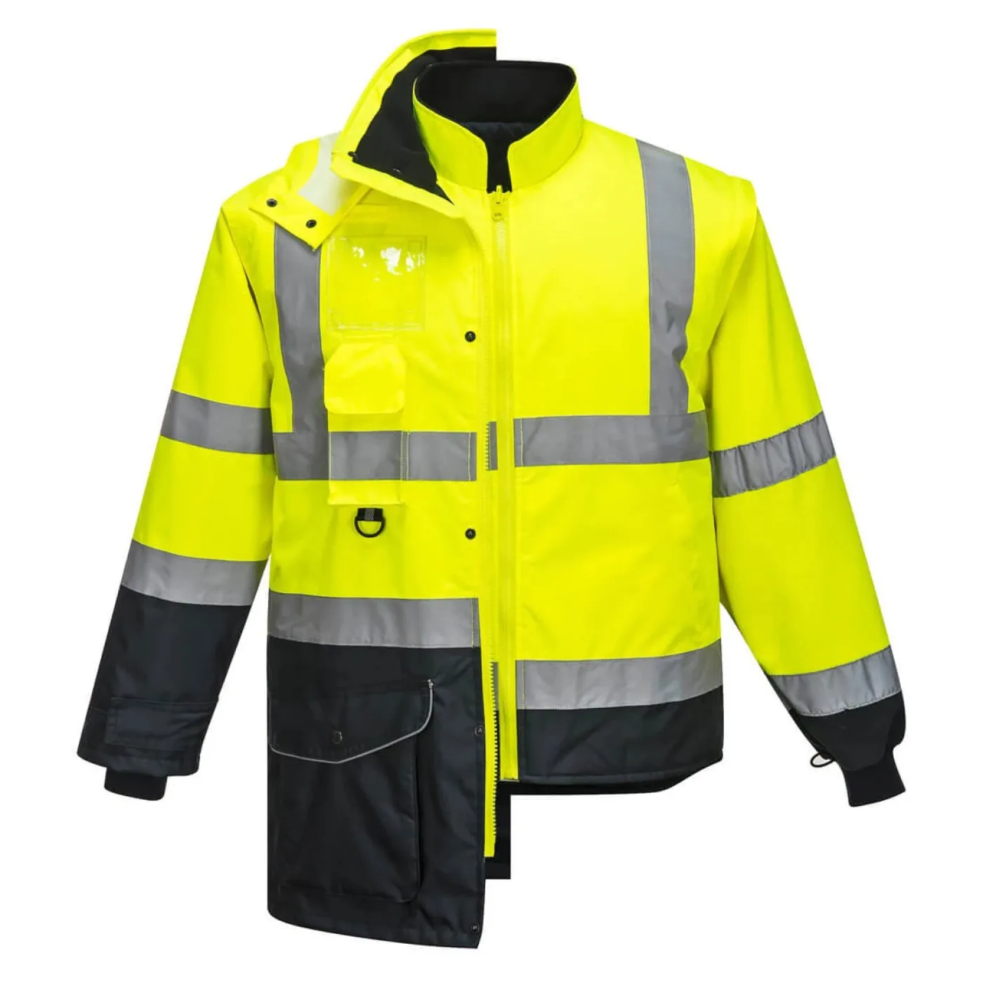 S426 - Jachetă HiVis Contrast Trafic 7-in-1 / Portwest / Jachete și geci