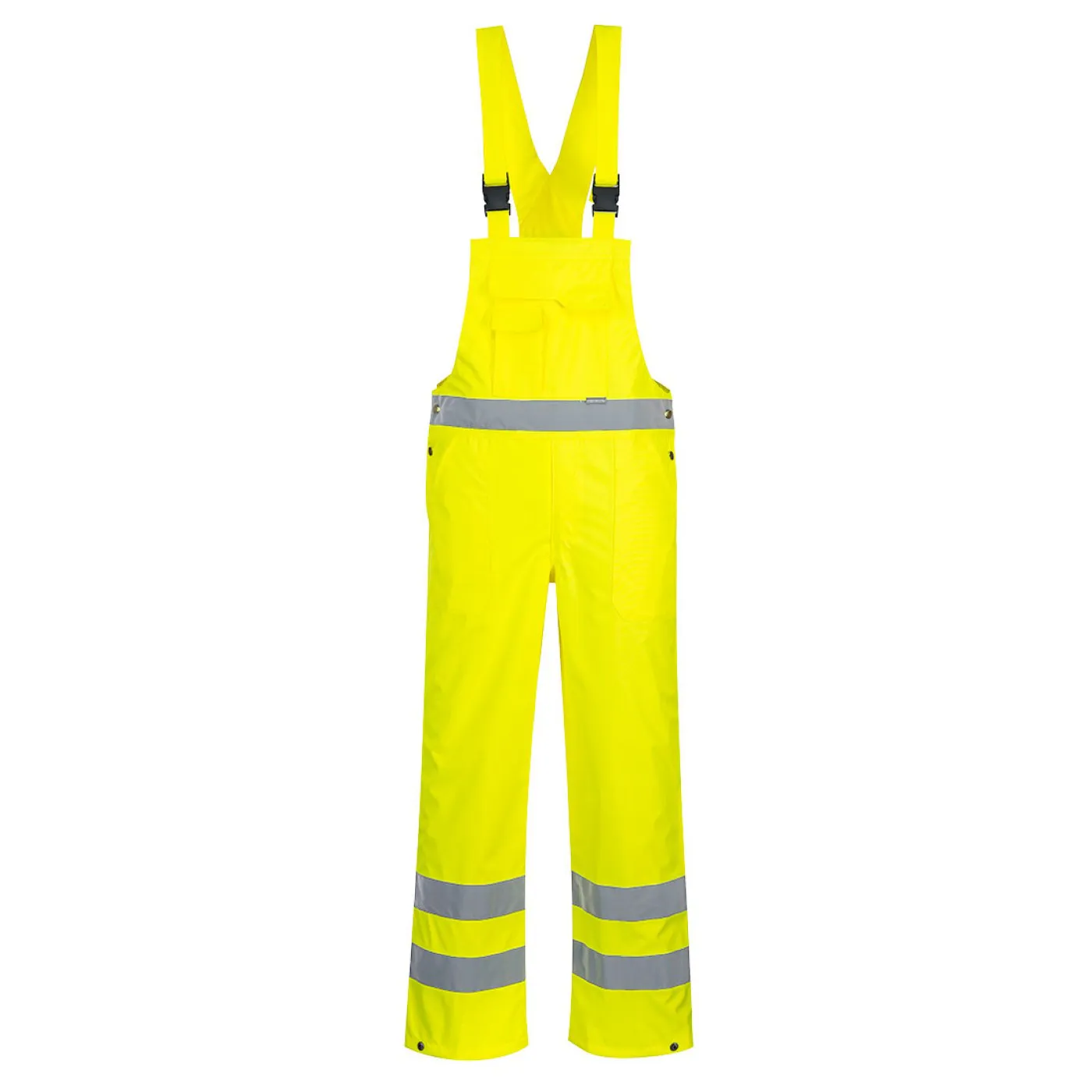 S388 - Pantaloni cu pieptar Hi-Vis- necaptusiti / Portwest / Pantaloni, salopete, colanți