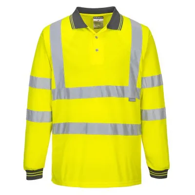 S277 - Tricou Polo HiVis cu mâneci lungi / Portwest / Tricouri, bluze, cămăși
