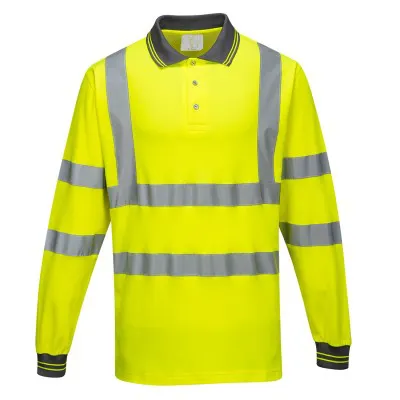 S271 - Tricou Polo Cotton Comfort cu mâneci lungi / Portwest / Tricouri, bluze, cămăși