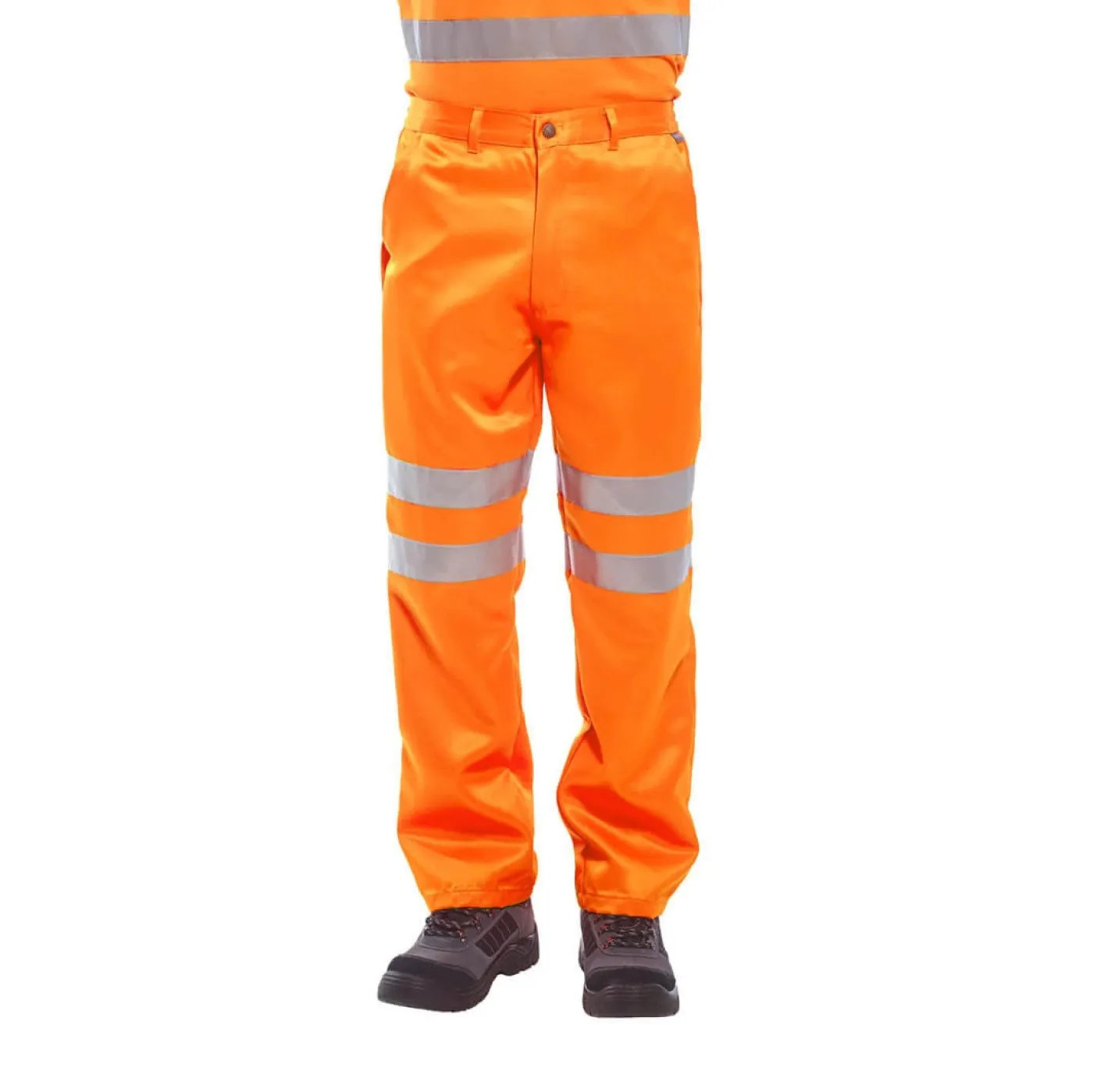 RT45 - Pantalon HiVis Poli-bumbac RIS / Portwest / Pantaloni, salopete, colanți