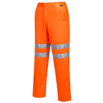 RT45 - Pantalon HiVis Poli-bumbac RIS / Portwest / Pantaloni, salopete, colanți