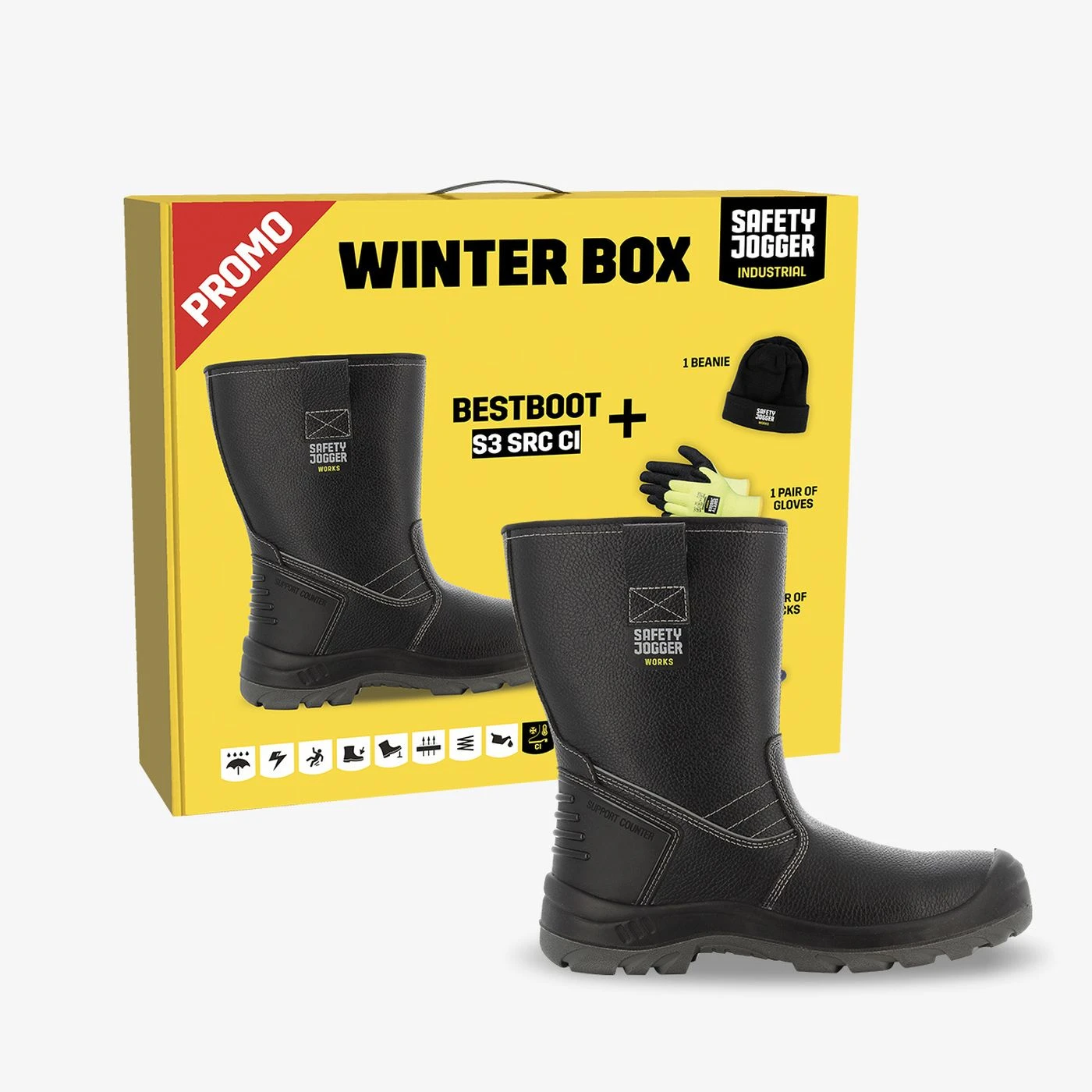 Pachet promo WINTER BOX BESTBOOT S3 CI SRC / Safety Jogger / Cizme de protecție și de lucru