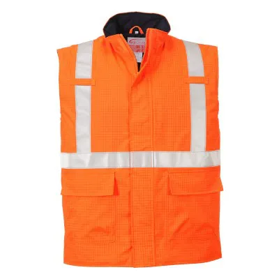 S776 - Vestă Bizflame Rain HiVis, antistatica și ignifugă / Portwest / Veste de lucru și de semnalizare