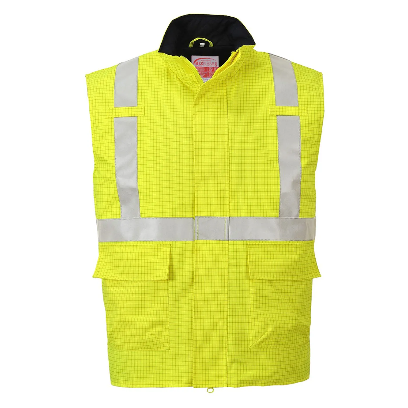 S776 - Vestă Bizflame Rain HiVis, antistatica și ignifugă / Portwest / Veste de lucru și de semnalizare