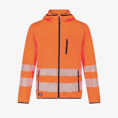 Hanorac SCUTI HiVis cu glugă și buzunare funcționale / Safety Jogger / Îmbrăcăminte HiVis și reflectorizantă