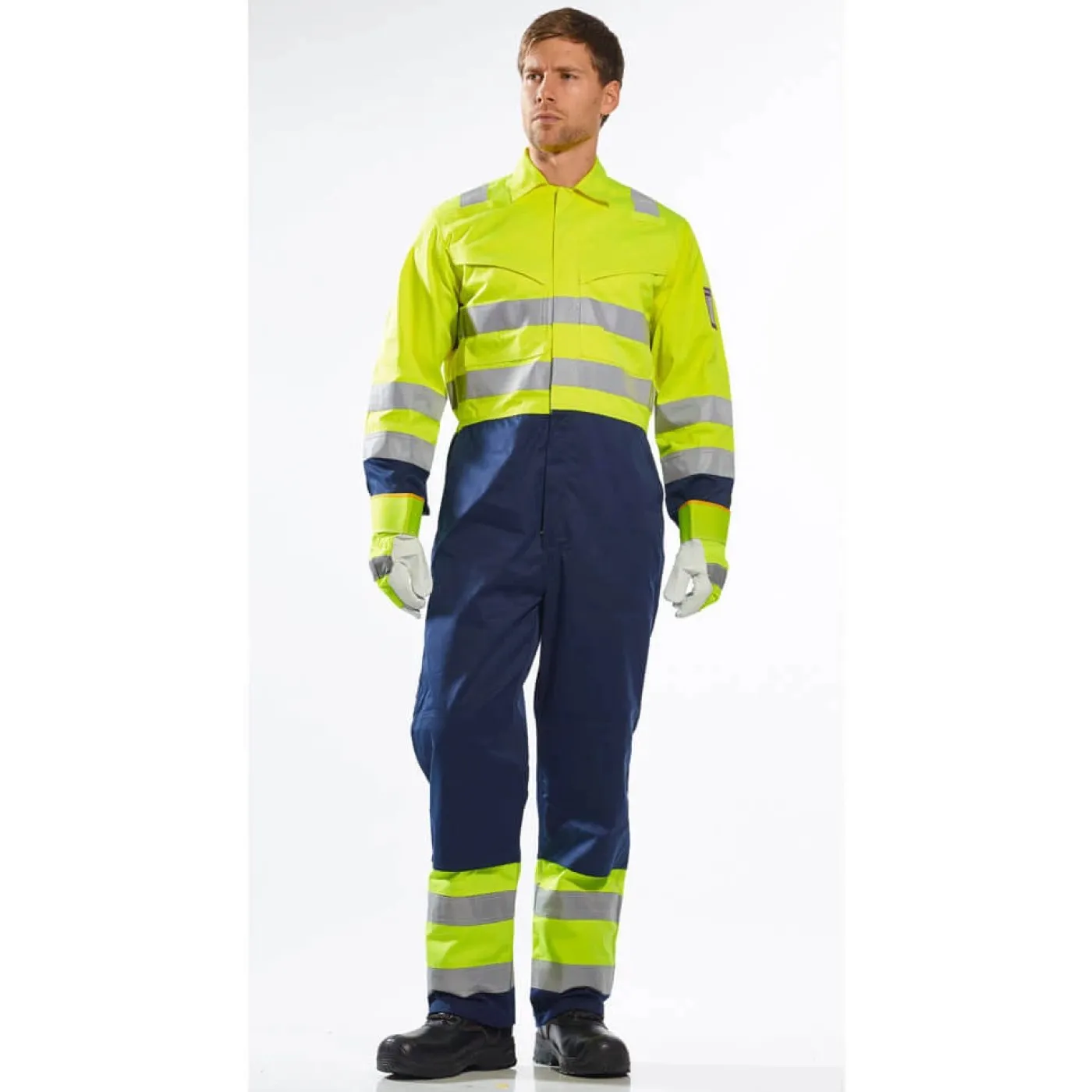 MV28 - Combinezon Modaflame HiVis / Portwest / Îmbrăcăminte antistatică și ignifugă