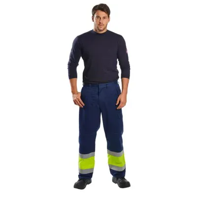 MV26 - Pantaloni Modaflame HiVis / Portwest / Îmbrăcăminte antistatică și ignifugă
