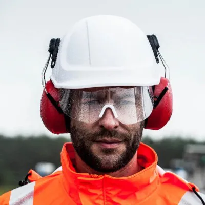 PW54 - Cască cu Visor Endurance Plus / Portwest / Căști de lucru și uz general