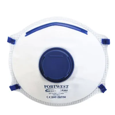 P203 - Măști Dolomita FFP2 cu valvă / Portwest / Semimăști simple cu supapă FFP2