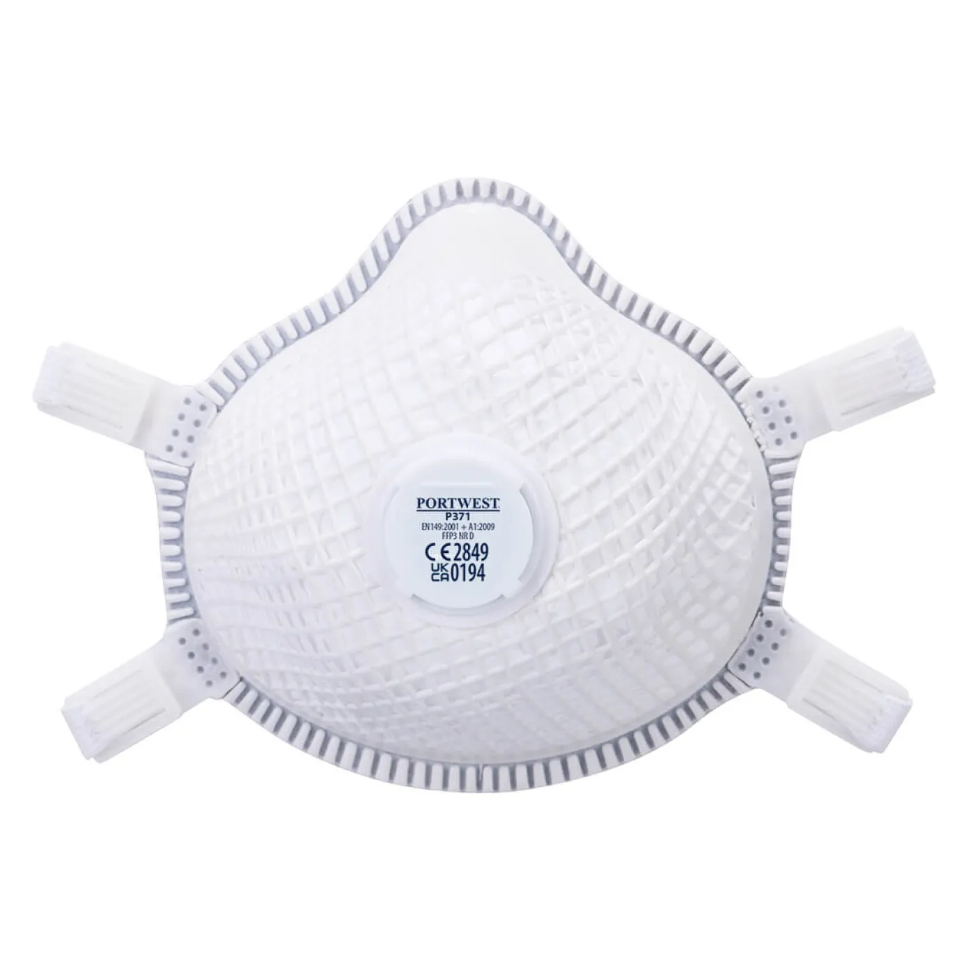 P371 - Mască de protecție respiratorie cu valvă Dolomite Ergonet FFP3 / Portwest / Semimăști simple cu supapă FFP3