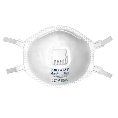 P303 - Mască de protectie respiratorie Dolomita FFFP3 / Portwest / Semimăști simple cu supapă FFP3