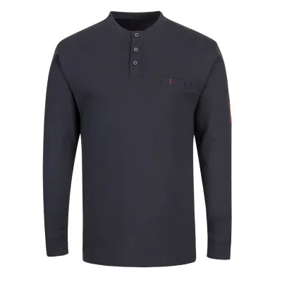 FR32 - Tricou FR antistatic Henley / Portwest / Îmbrăcăminte antistatică și ignifugă