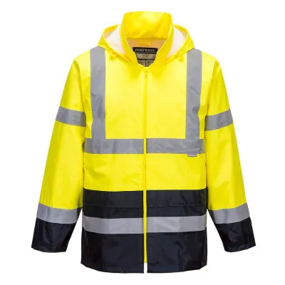 H443 - Jachetă de ploaie HiVis Contrast / Portwest / Jachete și geci