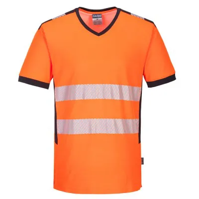 PW310 - Tricou PW3 HiVis cu guler in V / Portwest / Tricouri, bluze, cămăși