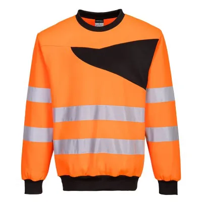 PW277 - Hanorac PW2 Crew Neck HiVis / Portwest / Hanorace, bluze softshell, polar și fleece