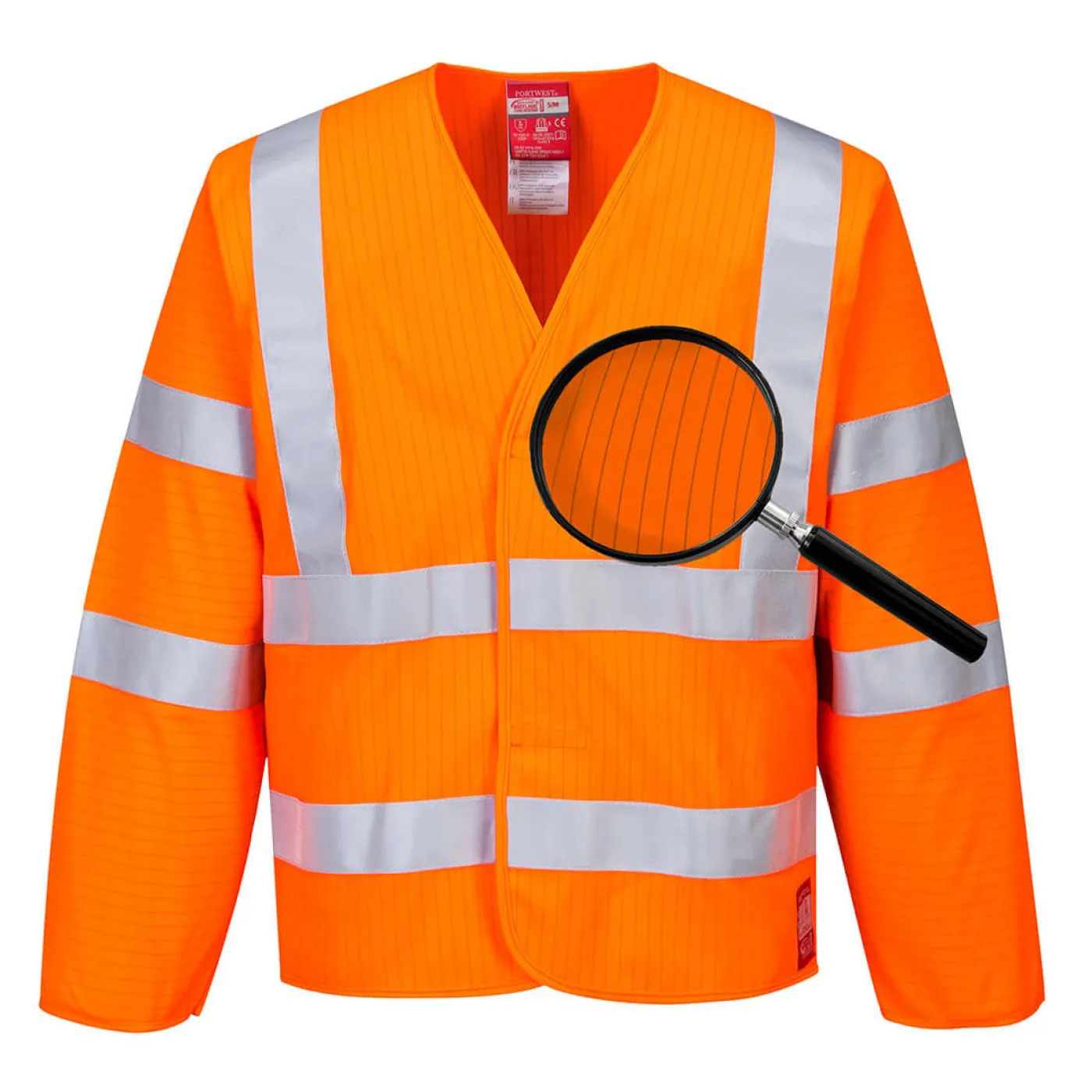 FR85 - Jachetă HiVis antistatica și ignifugă / Portwest / Îmbrăcăminte antistatică și ignifugă